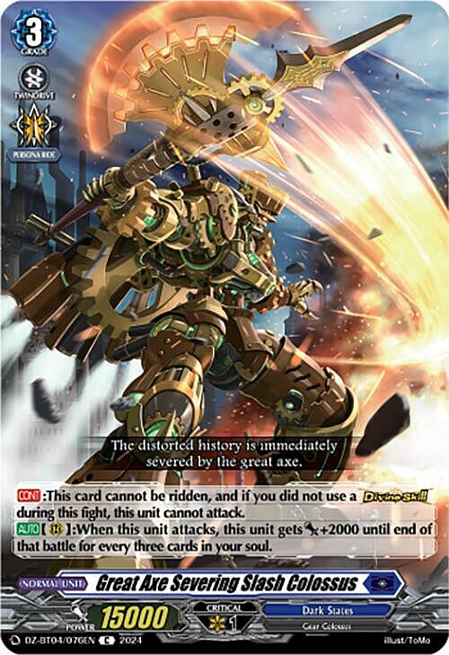 Great Axe Severing Slash Colossus Card Front