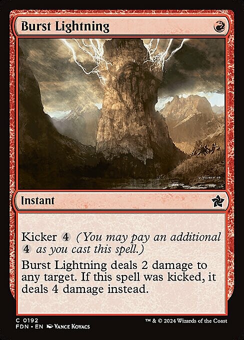 Burst Lightning Card Front