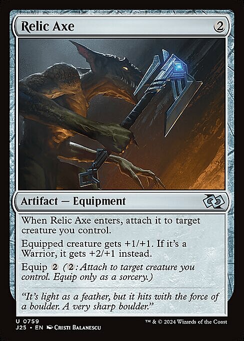 Relic Axe Card Front