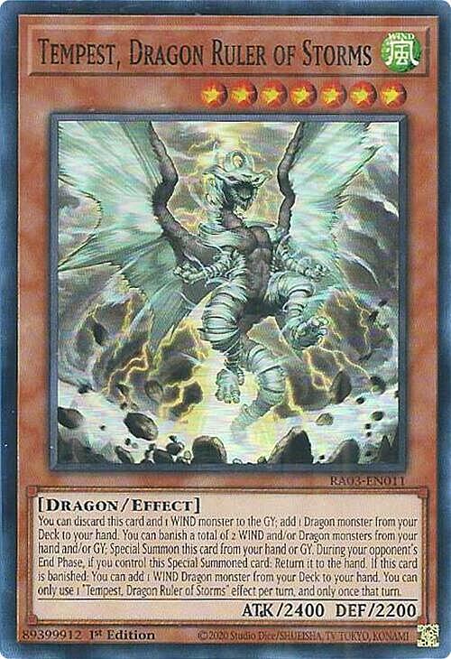 Tempest, Dragon Ruler of Storms Card Front