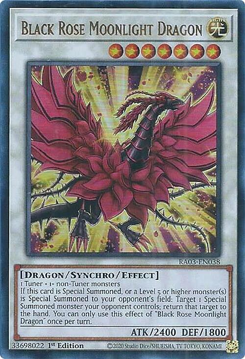 Black Rose Moonlight Dragon Card Front