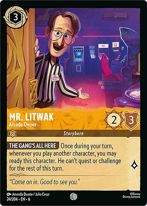 Mr. Litwak - Arcade Owner Card Front