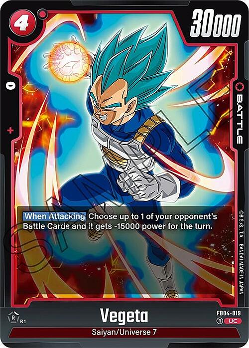 Vegeta Card Front