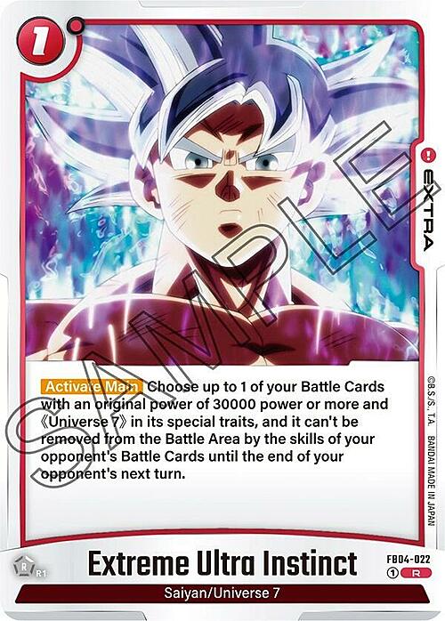 Extreme Ultra Instinct Card Front