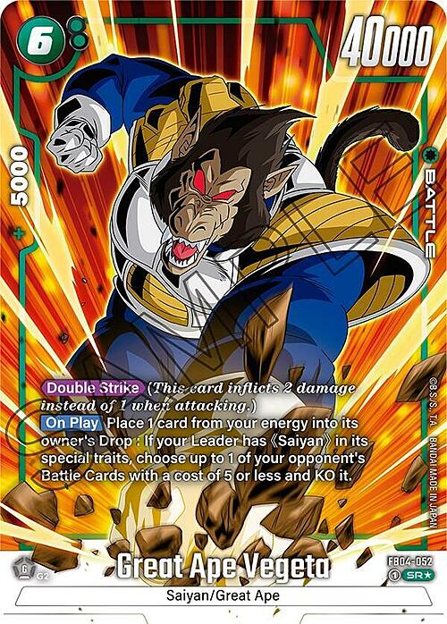 Great Ape Vegeta Card Front