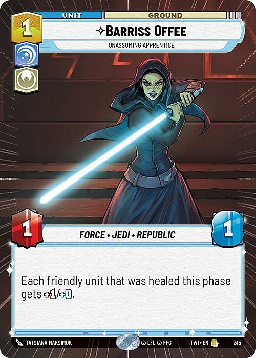 Barriss Offee - Unassuming Apprentice Card Front