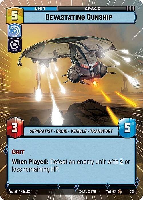 Devastating Gunship Card Front