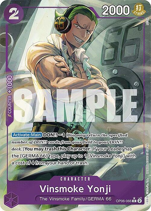 Vinsmoke Yonji Card Front