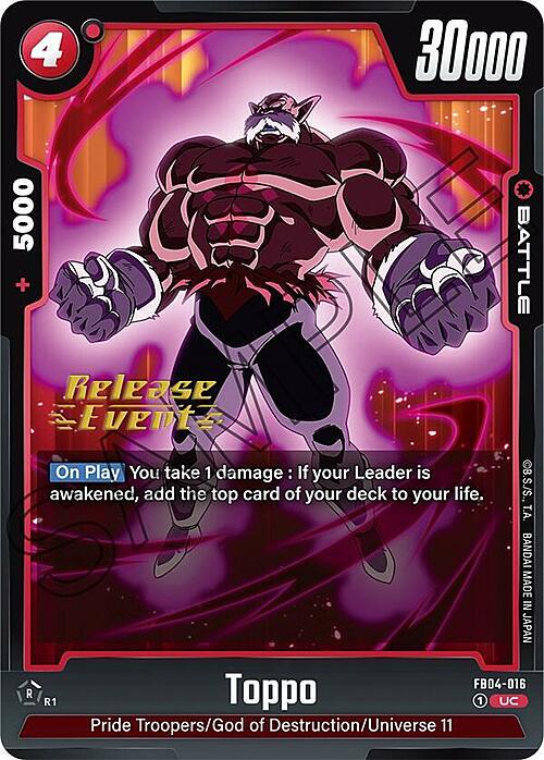 Toppo Card Front