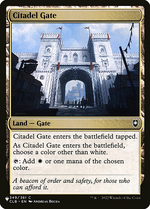 Citadel Gate Card Front