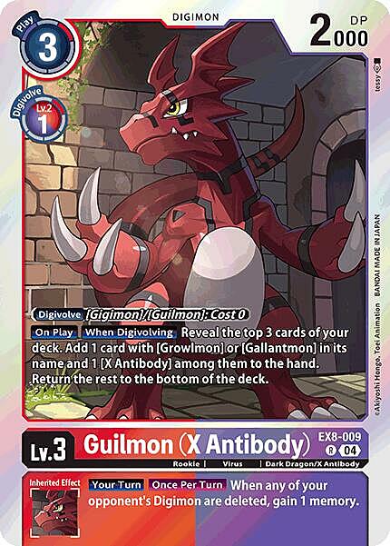 Guilmon (X Antibody) Card Front