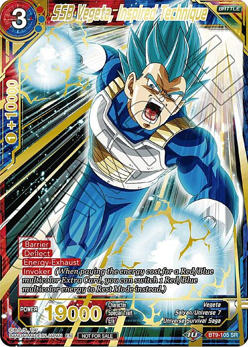 SSB Vegeta, Inspired Technique Card Front