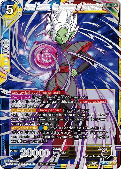 Fused Zamasu, the Beginning of Destruction Card Front