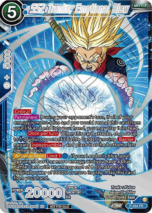 SS2 Trunks, Emotional Blow Card Front