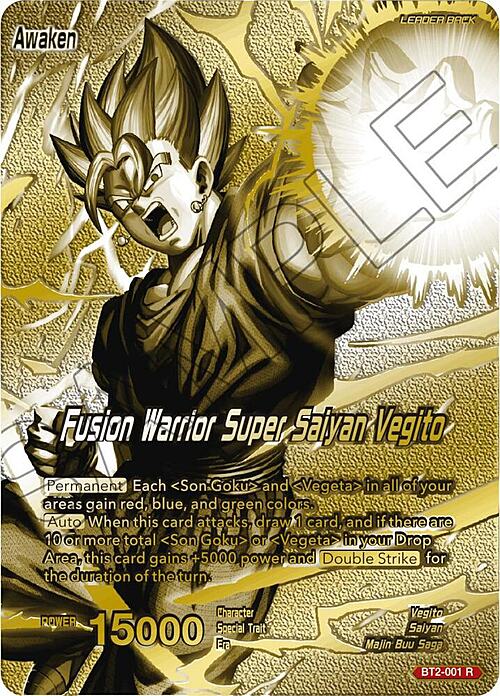 Vegito // Fusion Warrior Super Saiyan Vegito Card Front