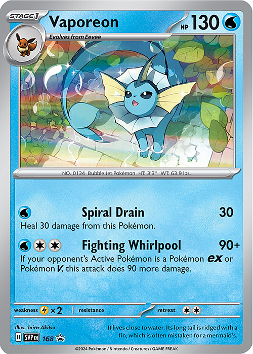 Vaporeon Card Front