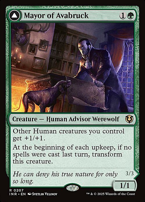 Mayor of Avabruck // Howlpack Alpha Card Front