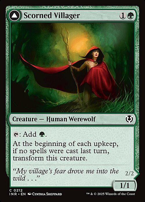 Scorned Villager // Moonscarred Werewolf Card Front