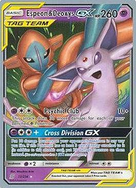 Espeon & Deoxys GX Card Front