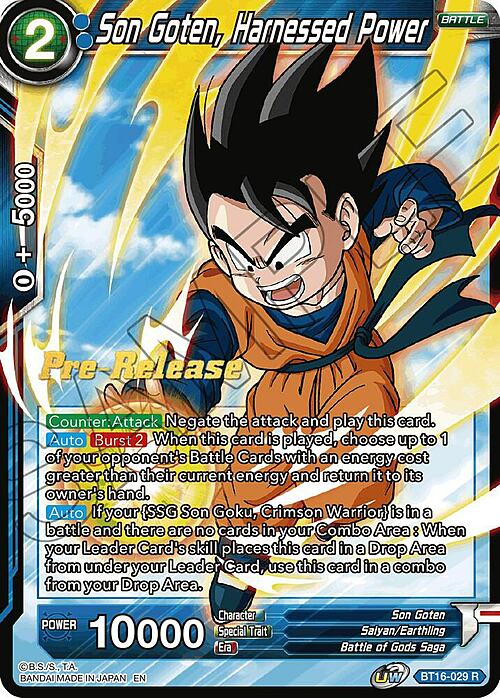 Son Goten, Harnessed Power Card Front