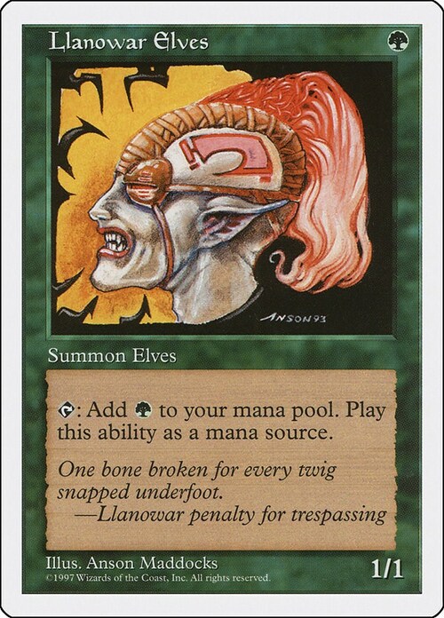 Llanowar Elves Card Front