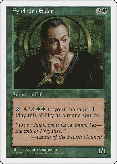 Fyndhorn Elder Card Front