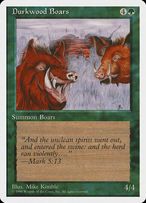 Durkwood Boars Card Front