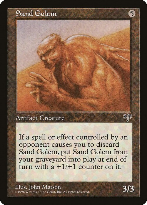 Sand Golem Card Front