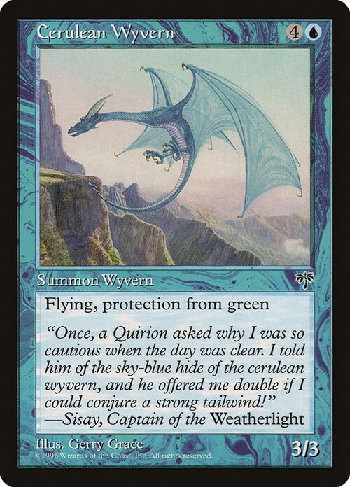 Cerulean Wyvern Card Front