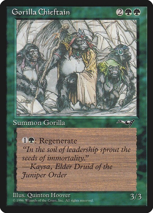 Gorilla Chieftain Card Front