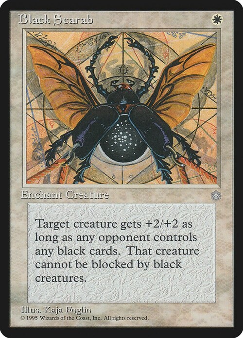 Black Scarab Card Front