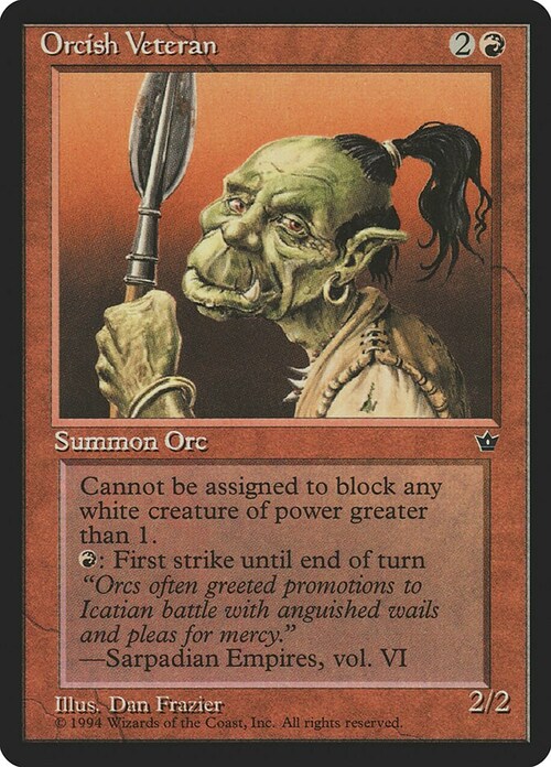 Orcish Veteran Card Front