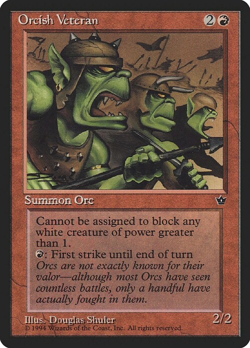 Orcish Veteran Card Front