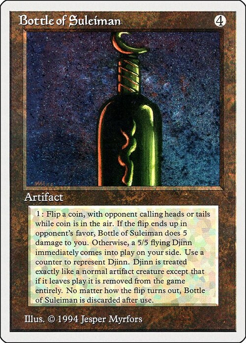 Bottle of Suleiman Card Front