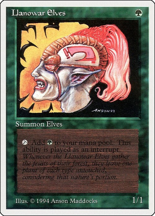 Llanowar Elves Card Front