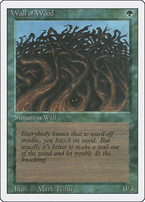 Wall of Wood Card Front