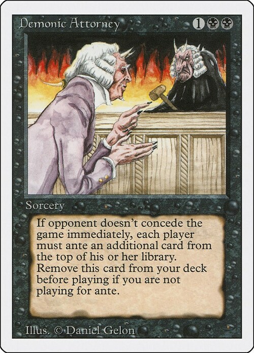 Demonic Attorney Card Front