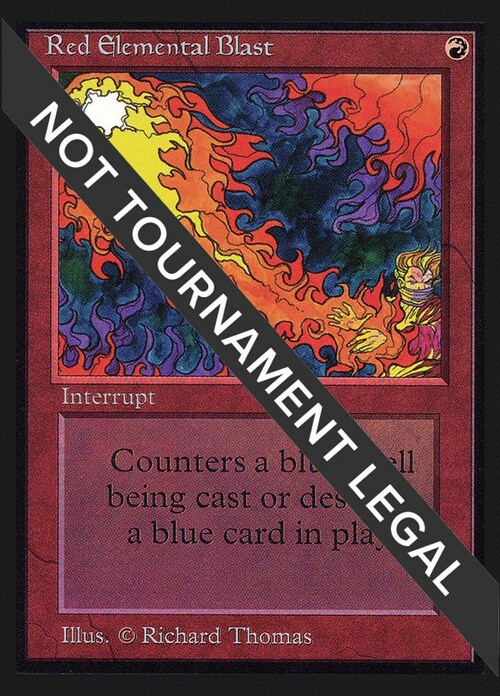 Red Elemental Blast Card Front