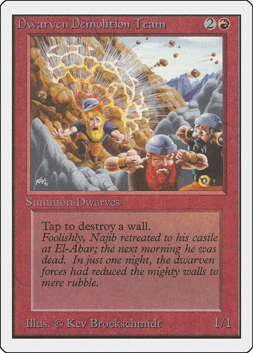 Dwarven Demolition Team Card Front