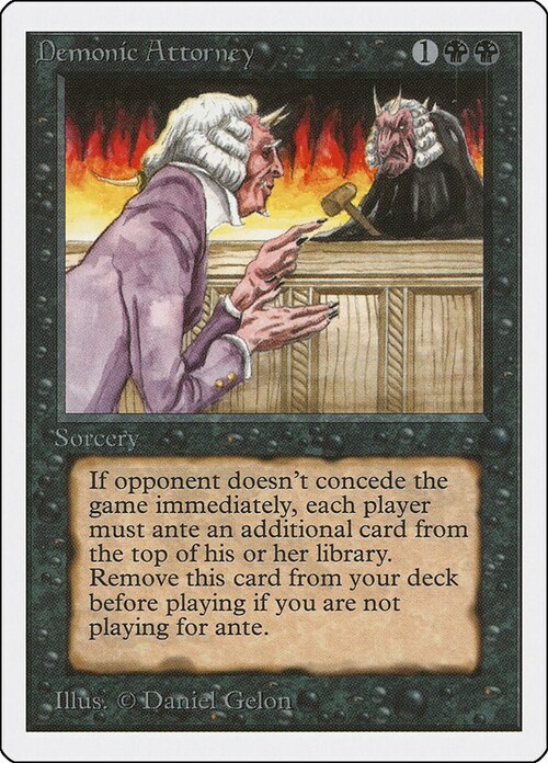 Demonic Attorney Card Front