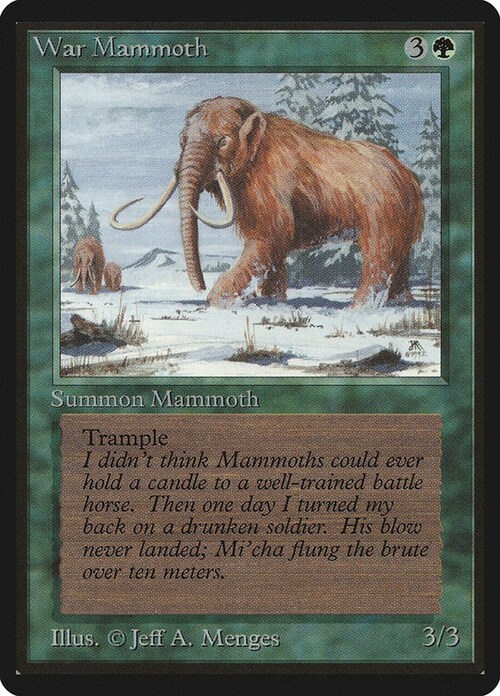 War Mammoth Card Front