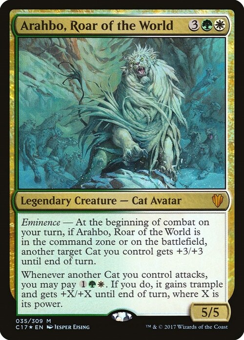 Arahbo, Roar of the World Card Front