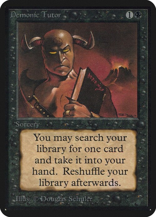 Demonic Tutor Card Front