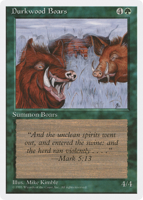 Durkwood Boars Card Front