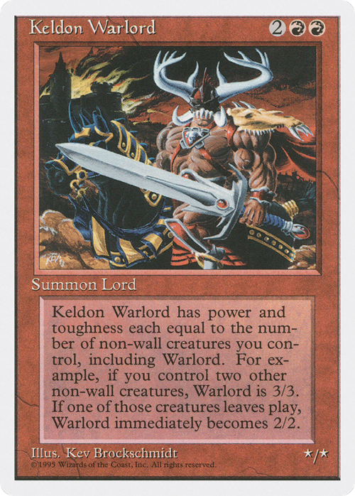 Keldon Warlord Card Front