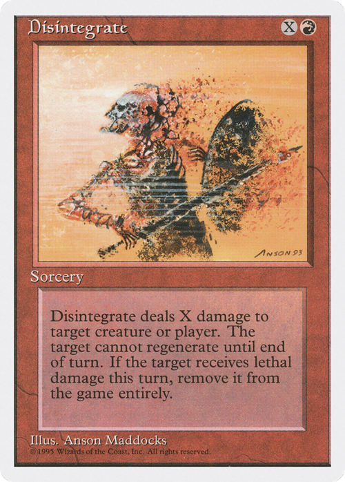 Disintegrate Card Front