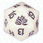 White Beatdown D20 Die