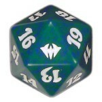 Green Dark Ascension D20 Die