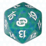 Green Planar Chaos D20 Die