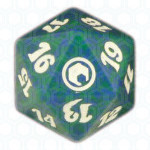 Dado D20 de Scars of Mirrodin verde